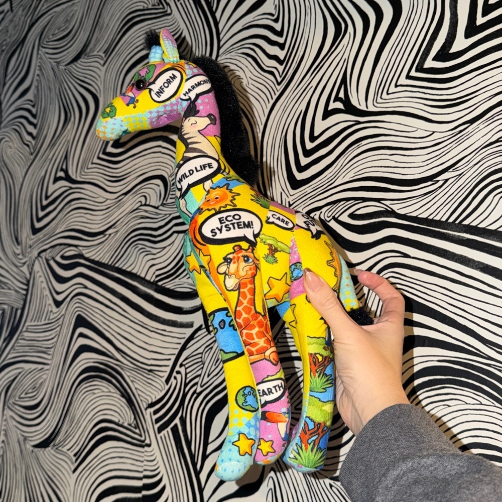 Wild Republic Plush Message From The Planet Colorful Giraffe